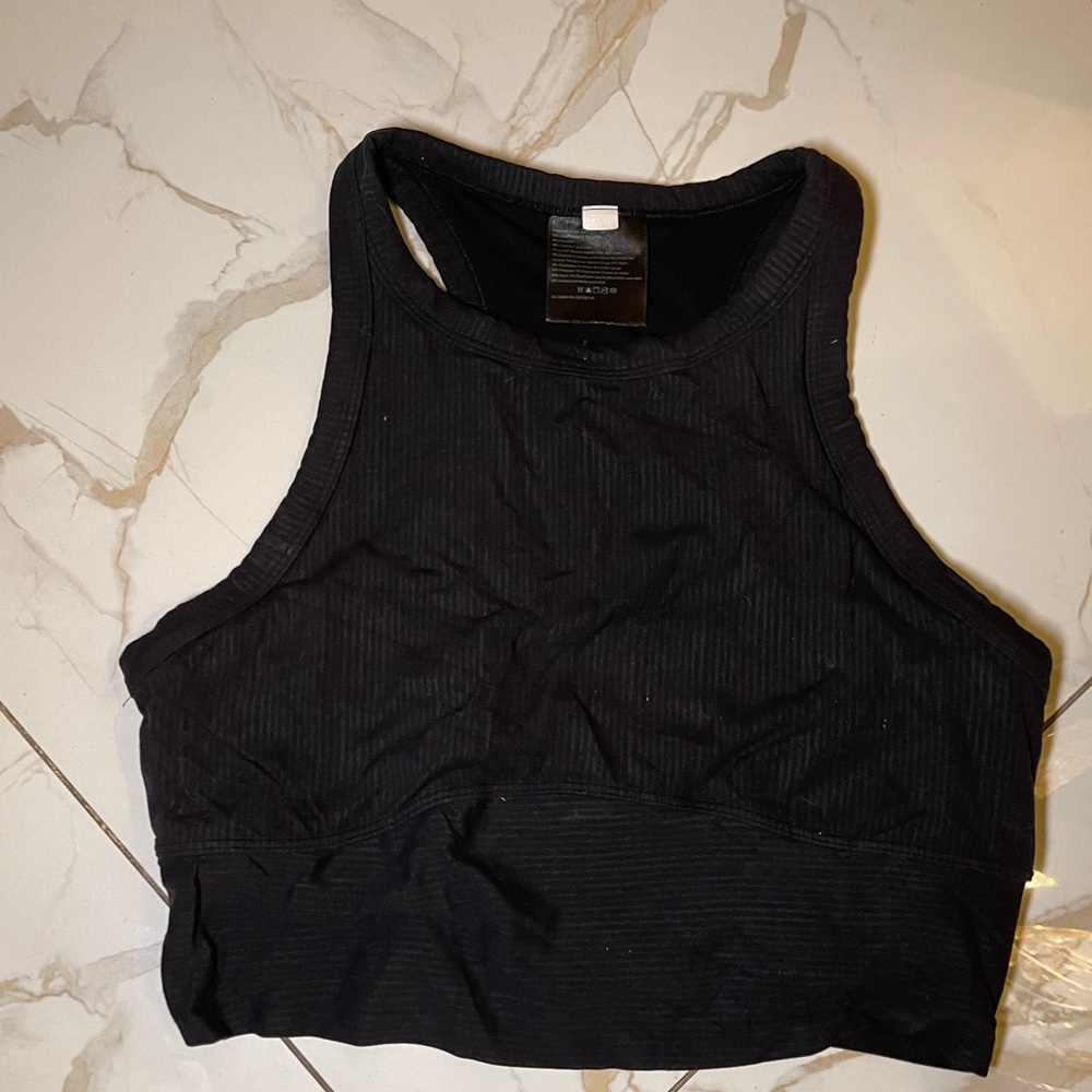 LULULEMON BLACK RACERBACK CROP TOP